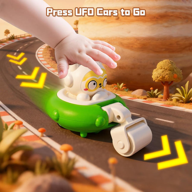 4 PCS Press-to-Go Car Toys – Racing & Friction Vehicles for Toddlers 18m+