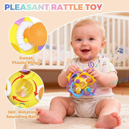 Silicone Teething Toys for Babies 0-18 Months, BPA Free Sensory Teether