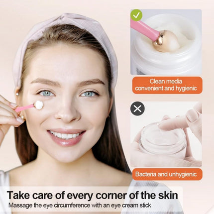 3D Face Roller Set, Stainless Steel Facial Massager & Eye Cream Applicator, 2-in-1