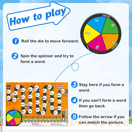 Phonics Board Games for Kids – CVC & CVCC Reading Games Ages 4–6