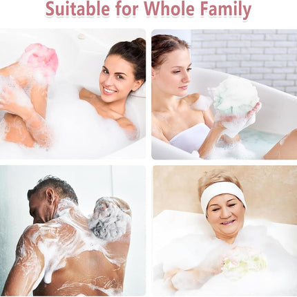 4 Pack Shower Loofah Bath Sponge 60g Exfoliating Mesh Pouf Body Scrubber
