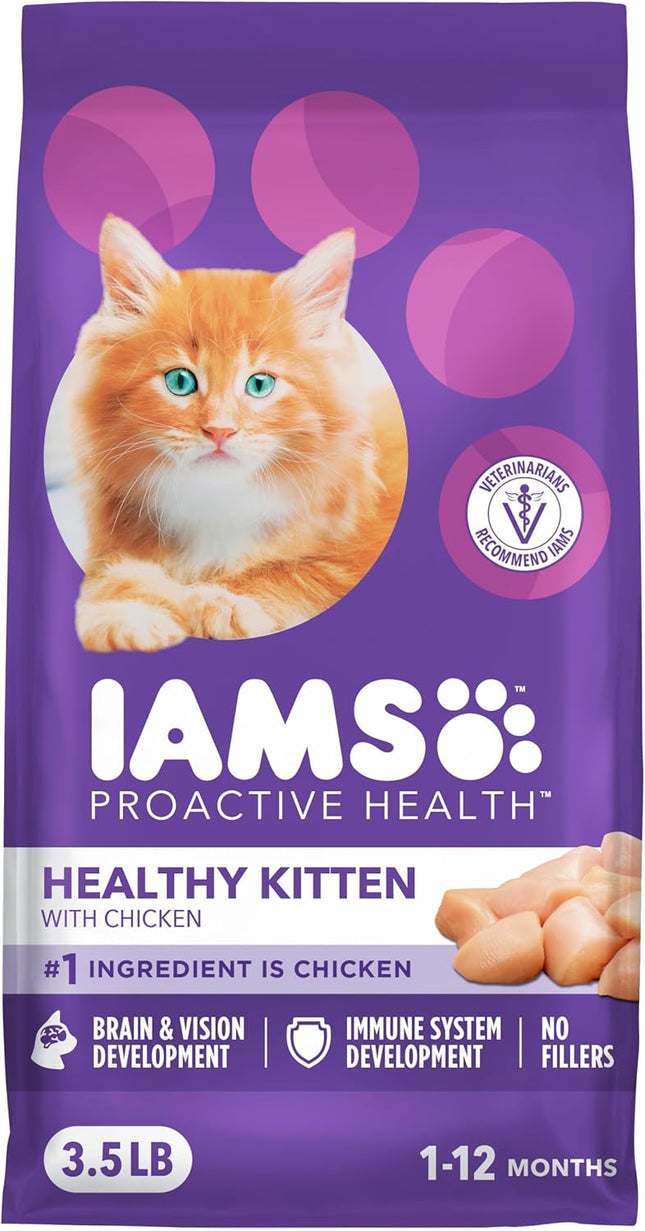 Kitten Dry Food – Proactive Health Recipe with Real Chicken, 3.5 lb Bag