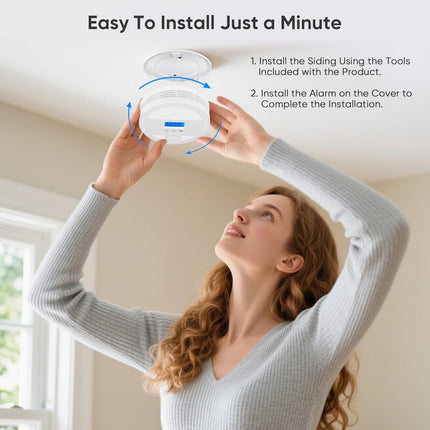 Wireless Smoke & CO Alarm with Dual Sensors for Home Fire & CO Safety