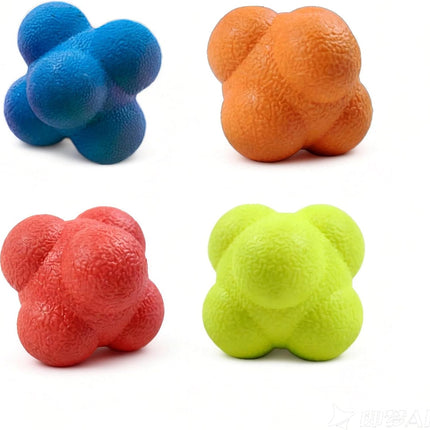 Reaction Balls 4 Pack for Adults, Reflex Training, Hand-Eye Coordination & Agility