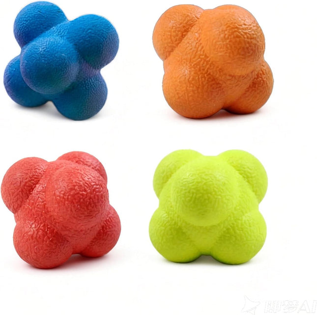 Reaction Balls 4 Pack for Adults, Reflex Training, Hand-Eye Coordination & Agility