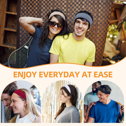 8PCS Running Headbands – Lightweight, Sweat Absorbent, Men & Women