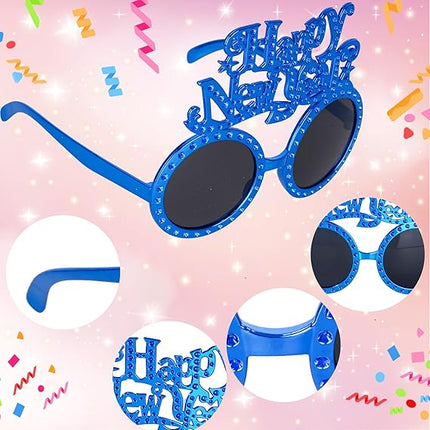 6-Piece Happy New Year Party Glasses – Funny NYE Eyewear & Photo Props