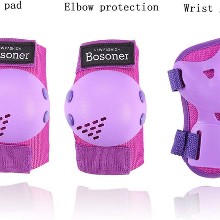 Kids Youth Protective Gear Set, Knee Elbow Pads & Wrist Guards Ages 3-15