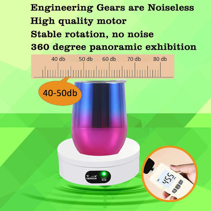Turner Cup Rotating Display Stand – 360° Automatic Tumbler Turntable