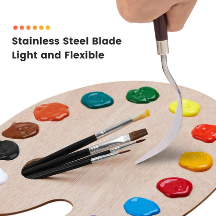 10PCS Stainless Steel Palette Knife Set – Flexible Painting & Color Mixing Tools