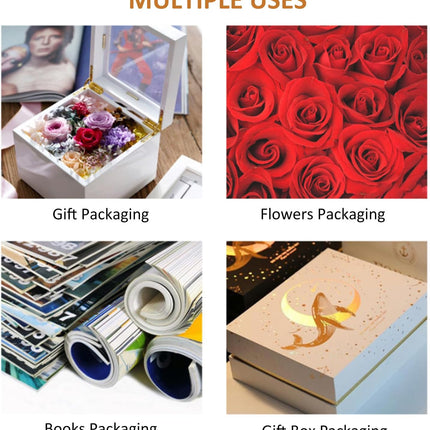 8PCS Christmas Wrapping Paper Set – Sheets, Tags, Stickers & Ribbons 28"x20"