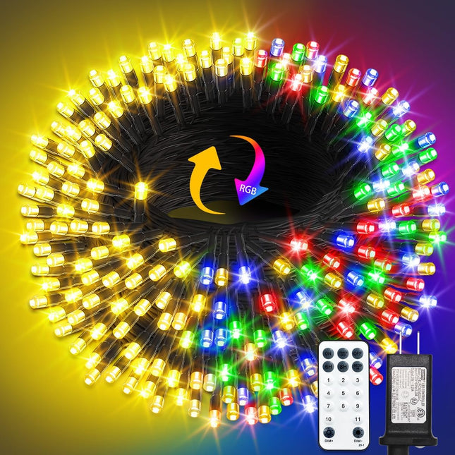 300 LED Color Changing Christmas String Lights 100FT Multicolor Outdoor