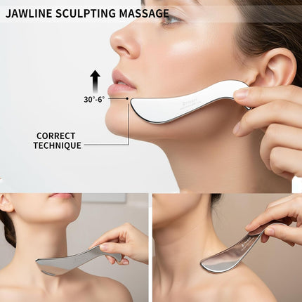 Stainless Steel Gua Sha Muscle Scraper Tool IASTM Massage Therapy Scar Care