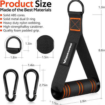 Gym Exercise Handles – Replacement Attachments for Cable Machines & Bands