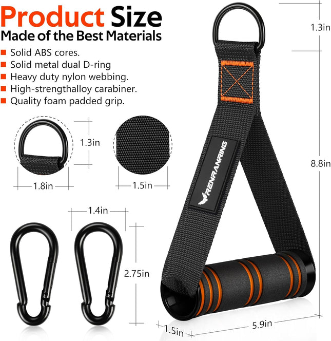 Gym Exercise Handles – Replacement Attachments for Cable Machines & Bands