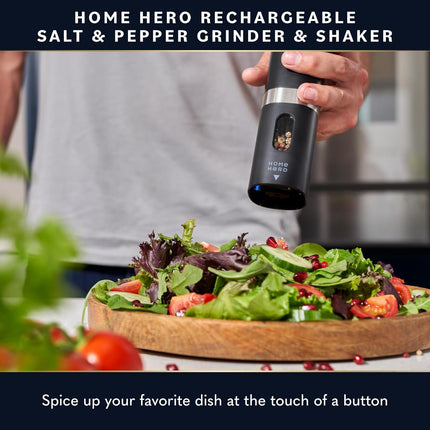 2-Piece Electric Salt & Pepper Shaker Set – Rechargeable with LED Light