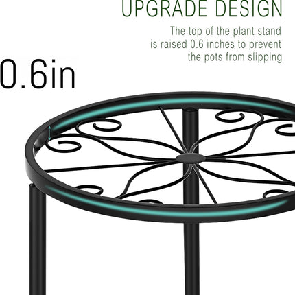 5-Pack Metal Plant Stands – Anti-Rust Iron Flower Pot Racks for Home & Garden