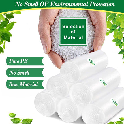 2 Gallon Clear Trash Bags – 120 Count, Strong Mini Bin Liners, Unscented