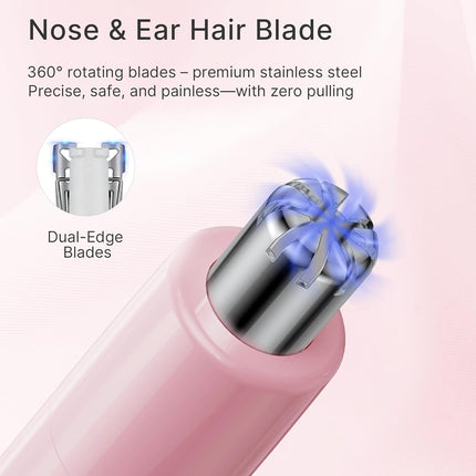 Dual-Blade TB-1458 Trimmer for Men & Women – Face, Body, Eyebrow, Nose Groomer