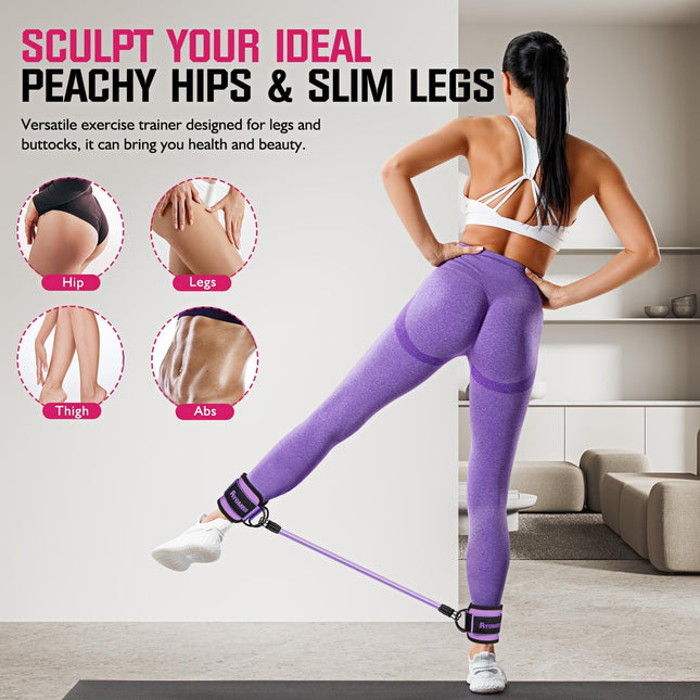 Ankle Resistance Bands with Cuffs for Glute and Leg Workout Training