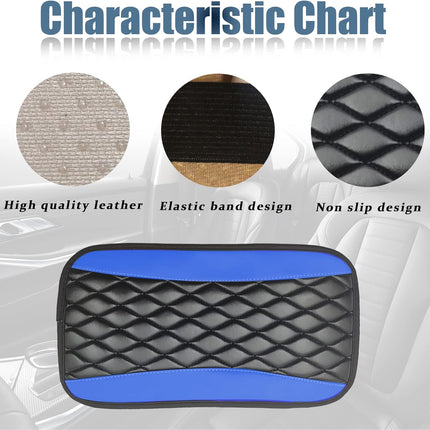 Universal Car Center Console Cover, Leather Armrest Protector for Vehicles