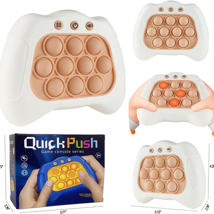 Pop The Target! Handheld Speed Push Game, Multiplayer Family Fun, White