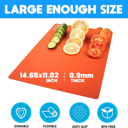 5-Pack Flexible Cutting Boards – Non-Slip, BPA-Free for Meat & Veggies