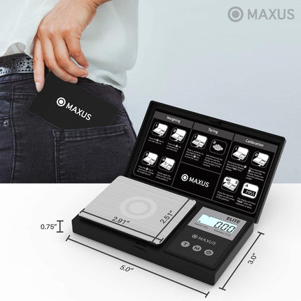Pocket Digital Scale – LCD, Tare Function, 500g x 0.01g, Small Item Weighing