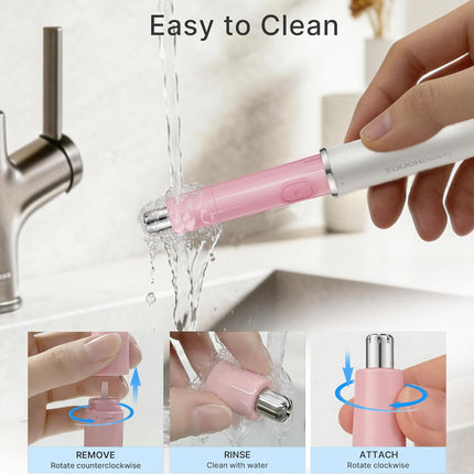 Dual-Blade TB-1458 Trimmer for Men & Women – Face, Body, Eyebrow, Nose Groomer