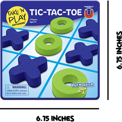 Take N Play Tic Tac Toe Board Game Travel Family Game for Kids Ages 4+