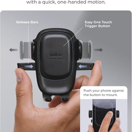 Easy One Touch Advanced Universal Car Mount – Dashboard & Windshield Phone Holder