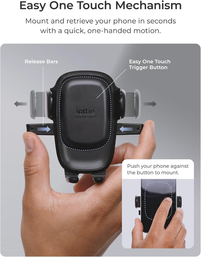 Easy One Touch Advanced Universal Car Mount – Dashboard & Windshield Phone Holder