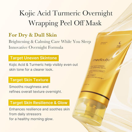 Brightening Overnight Peel-Off Mask – Kojic Acid & Vitamin C Skincare