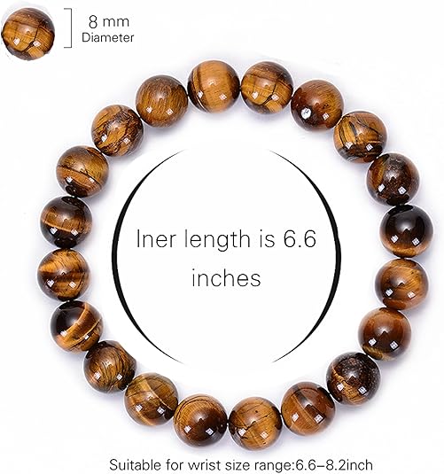 Handmade 8mm Beaded Bracelets – Protection & Chakra Feng Shui Crystal for Men & Women