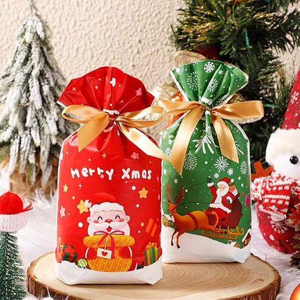 24PCS Christmas Treat Bags – Santa Gift Candy Party Favor Wrapping Bags