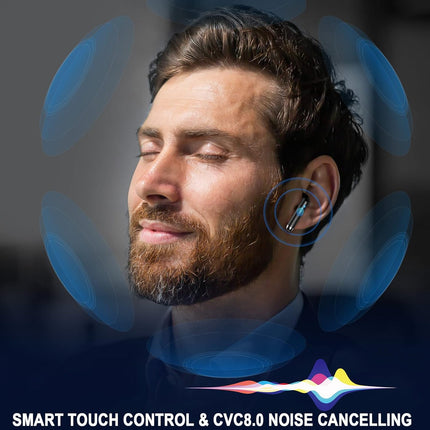 Wireless Earbuds Bluetooth 5.4 with LED Display 40H Playback IP7 Waterproof