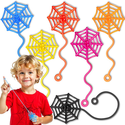 30-Piece Sticky Spider Web Hands for Kids, Halloween Party Favors & Goodie Bags