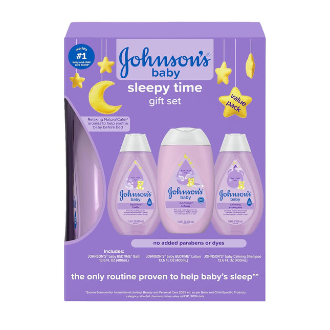 Baby Sleepy Time Gift Set 3pc Bedtime Bath Lotion Calming Shampoo NaturalCalm