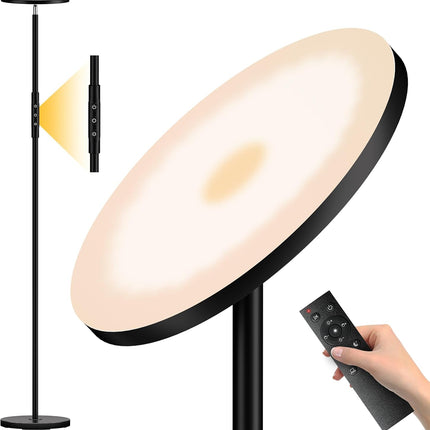 36W LED Torchiere Floor Lamp 3600LM Dimmable 69 Inch Standing Lamp with Remote