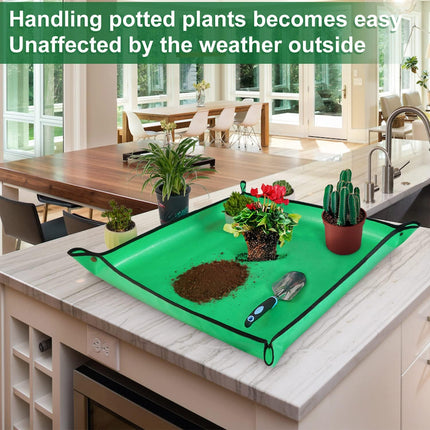 Waterproof Repotting Mat 27"x27" – Ideal for Indoor Plants & Succulents