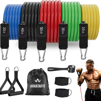 Resistance Bands with Handles: Exercise Bands for Strength Training & Fitness for Men & Women