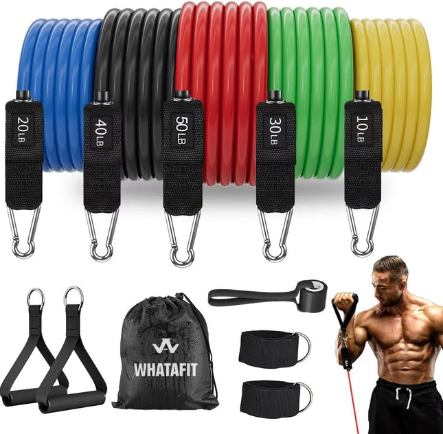 Resistance Bands with Handles: Exercise Bands for Strength Training & Fitness for Men & Women