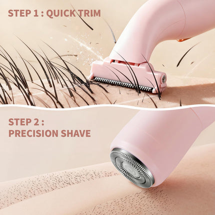 Women Bikini Trimmer IPX7 Waterproof Electric Razor Rechargeable Hair Remover
