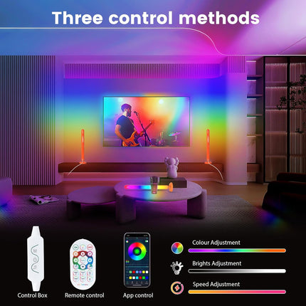 Smart LED Light Bars for TV, Gaming & Room Decor with Double Light Beads