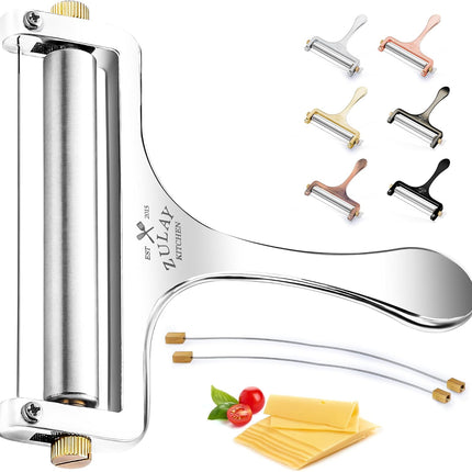 Stainless Steel Cheese Slicer Wire Cutter Adjustable Handheld Cheese Knife