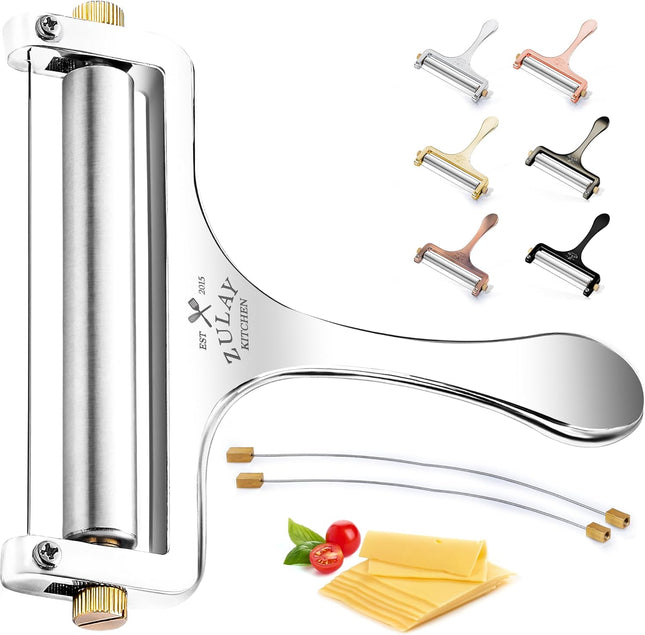 Stainless Steel Cheese Slicer Wire Cutter Adjustable Handheld Cheese Knife