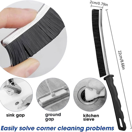 12 Pack Crevice Cleaning Brush, Heavy Duty Gap Cleaner with Hard Bristles