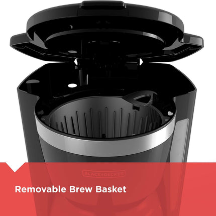 12-Cup Programmable Drip Coffee Maker with Vortex Brewing, Glass Carafe & Auto Shutoff