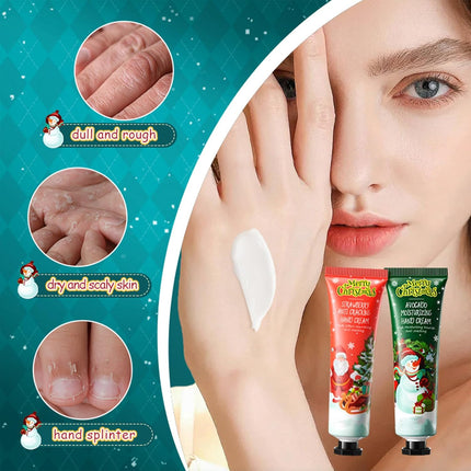 Christmas Hand Cream Gift Set – 8pcs Mini Hand & Lip Balm Set in Gift Box