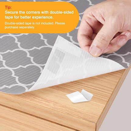 Gray Shelf Liner for Kitchen & Closet – 12"x20ft, Non-Slip, Waterproof
